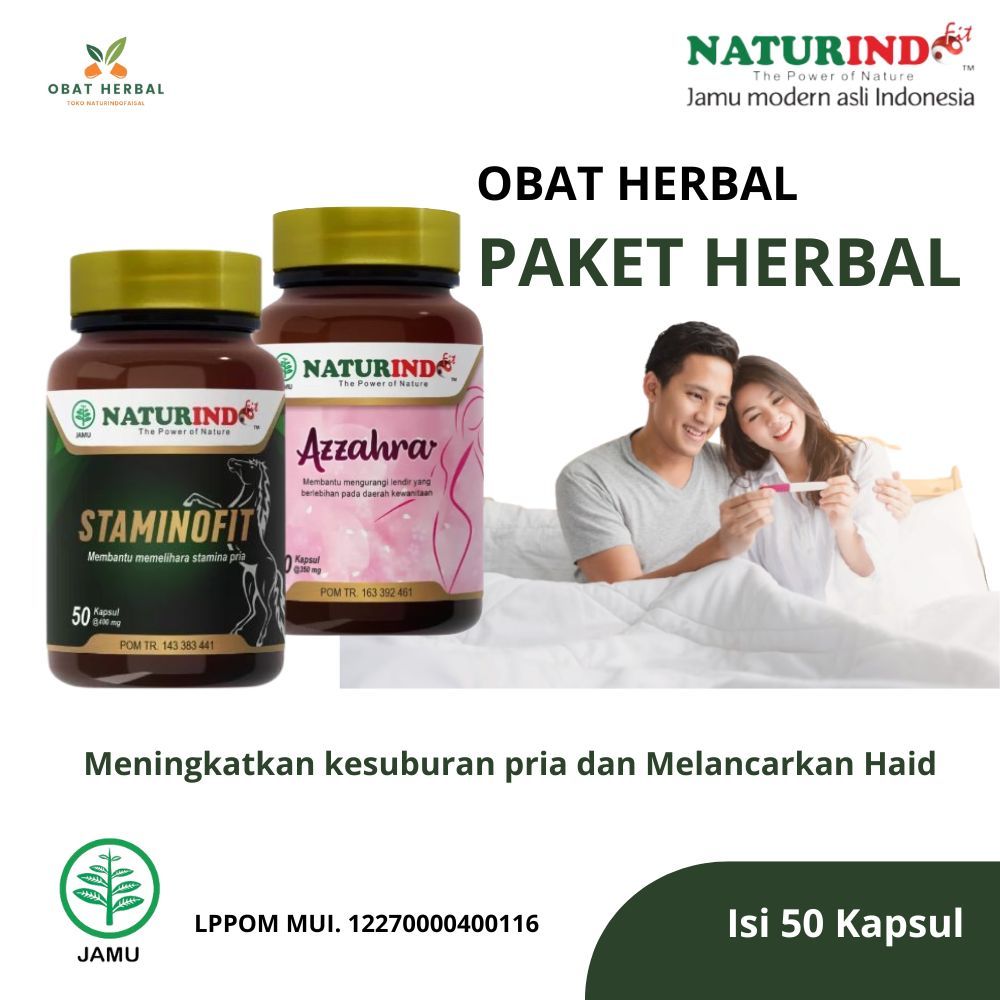 Herbal Kesehatan Reproduksi Pria dan Wanita Azzahra Staminofit Naturindo 50 Kapsul