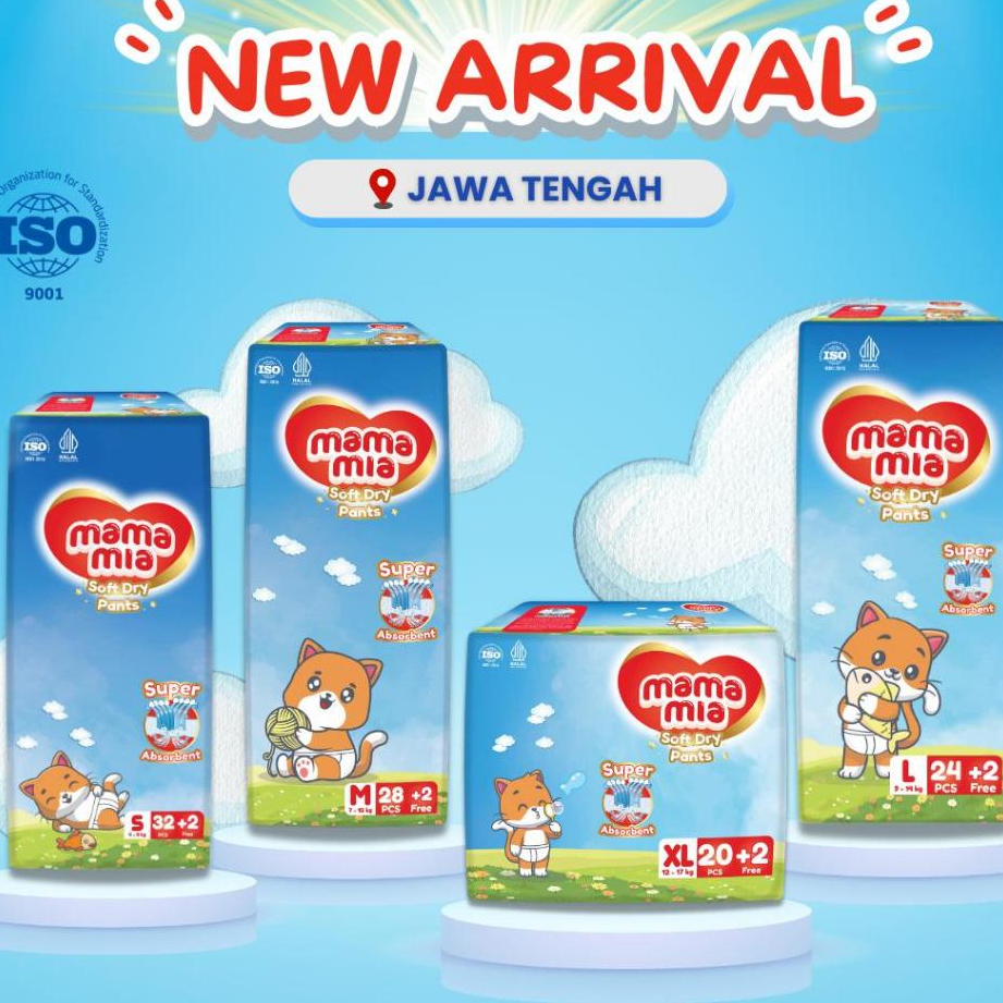 MAMAMIA POPOK BAYI CELANA  S32 +2  / M28 +2 / L24 +2 / XL20 +2