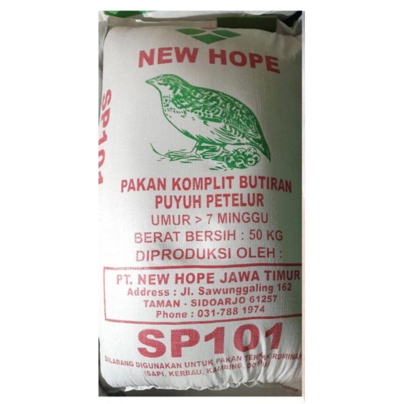 Pakan puyuh petelur NEW HOPE SP101 kemasan 50kg