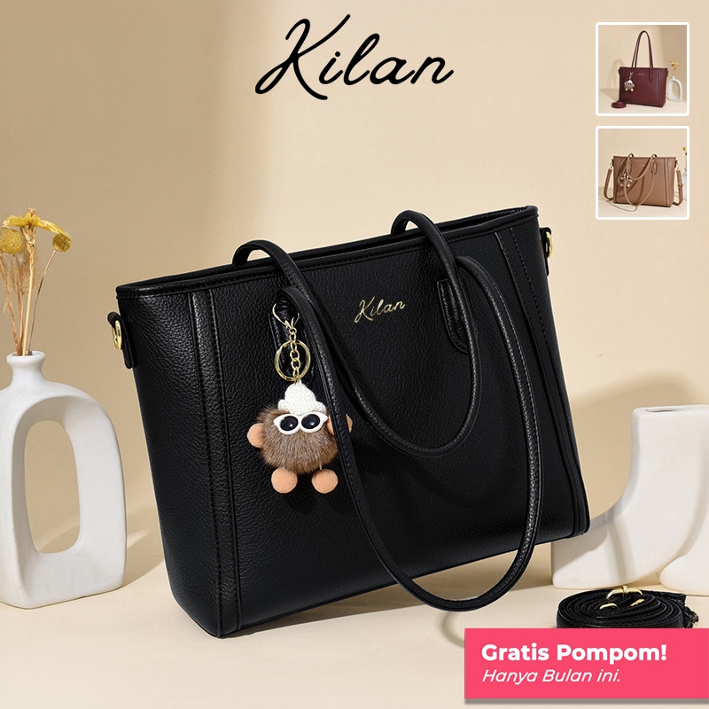 KILAN Tas Totebag Emiri Bag Wanita Premium Marun Nyaman Tampil Mewah Berkapasitas Besar