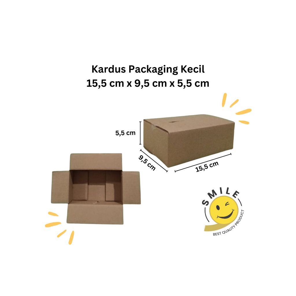 

Kardus Packaging / P 15,5 cm x L 7,5 cm x T 5,5 cm / Tebal dan Berkualitas