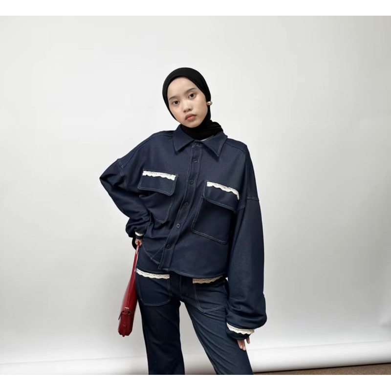 ESVET DENIM JACKET - JACKET DENIM WANITA