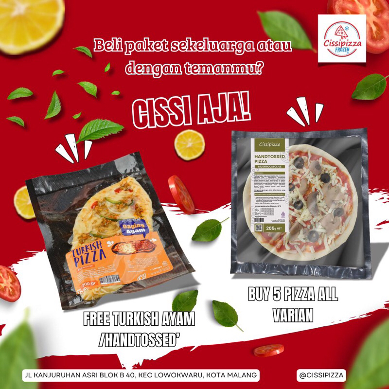 

PROMO HEMAT SPESIAL! BUY 5 PIZZA ALL VARIAN, FREE 1 TURKISH/HANDTOSSED