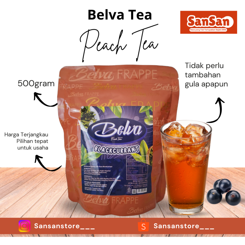 

Belva Tea Bubuk minuman rasa Blackcurrant tea 500gram
