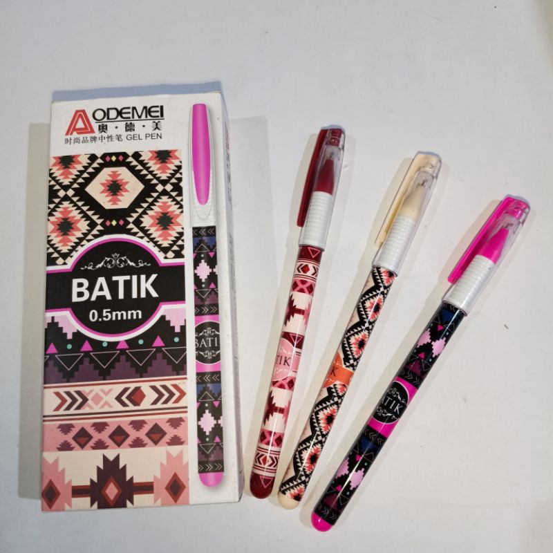 

bolpoin gel motif batik
