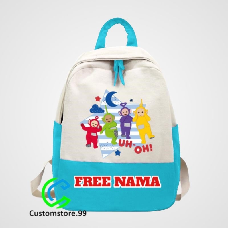 TAS RANSEL ANAK TK SD TELETUBIES TERBARU FREE CETAK NAMA