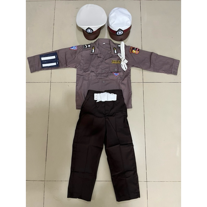 SETELAN SERAGAM POLISI/POLWAN CILIK ANAK TK | POLANTAS/POLWANTAS ANAK TK