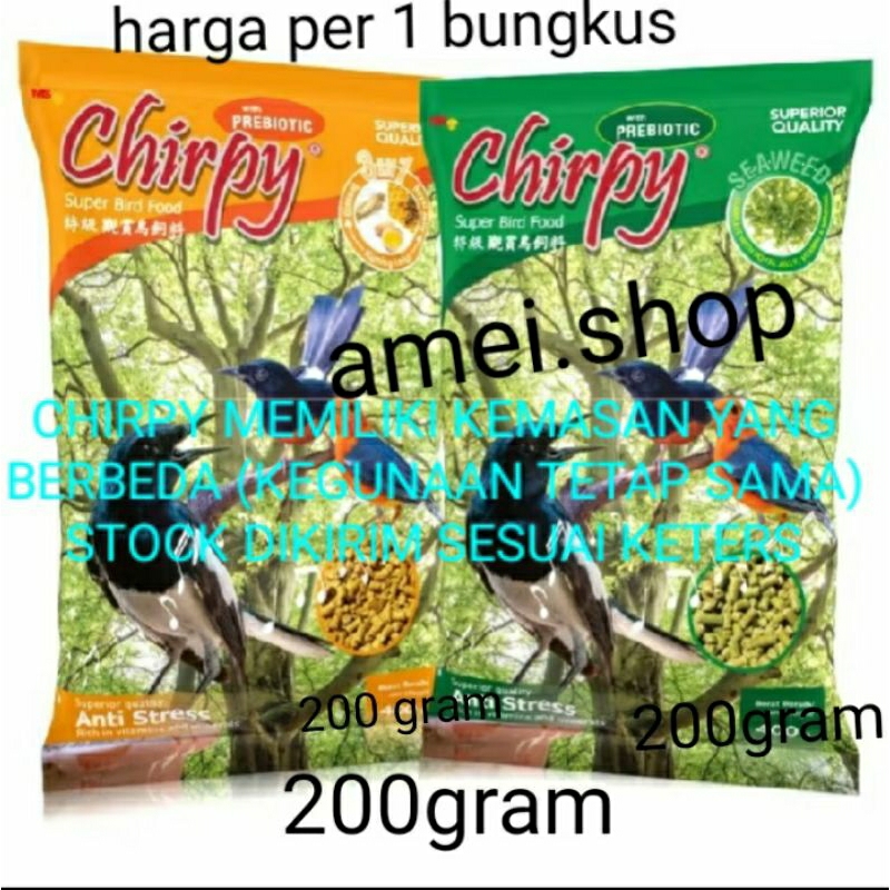 Chirpy Mini Pelet 3 in 1 Makanan Burung Chirpy Mini Pellet
