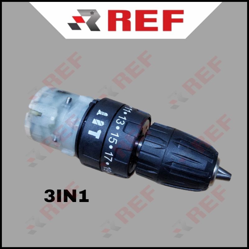 Gear box + chuck 3/8 10mm univeraal sparepart gear box bor cordless bor baterai bor cas
