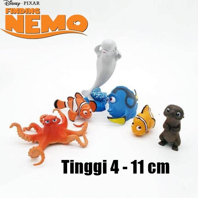 Figure Finding Dory /Nemo /Toppers/Mainan Nemo Set Isi 6