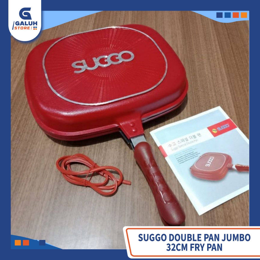 Suggo Double Pan 32cm / Wajan Korea Original Kualitas Premium, Lapisan Granit Anti Lengket