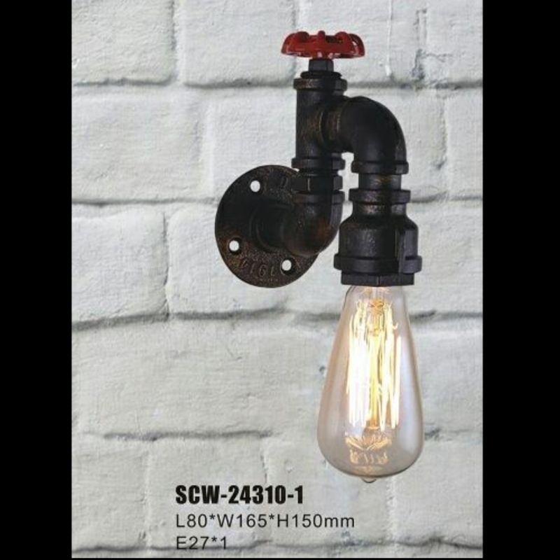 lampu dinding vintage retro industrial scw-24310-1