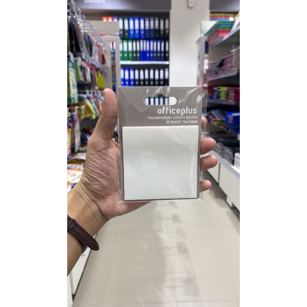 

Gramedia - OFFICE-P STICKY NOTE TRANSPARENT 3X3` WHITE 50SHT