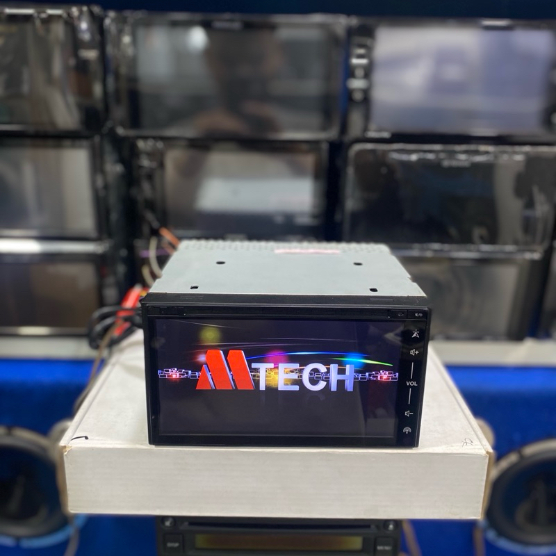 head unit double din merk m tech ukuran 7 inch pass