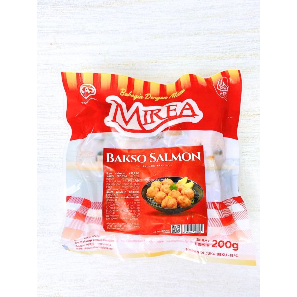

MIREA Bakso Salmon 200 Gram - Bakso Ikan Rasa Salmon