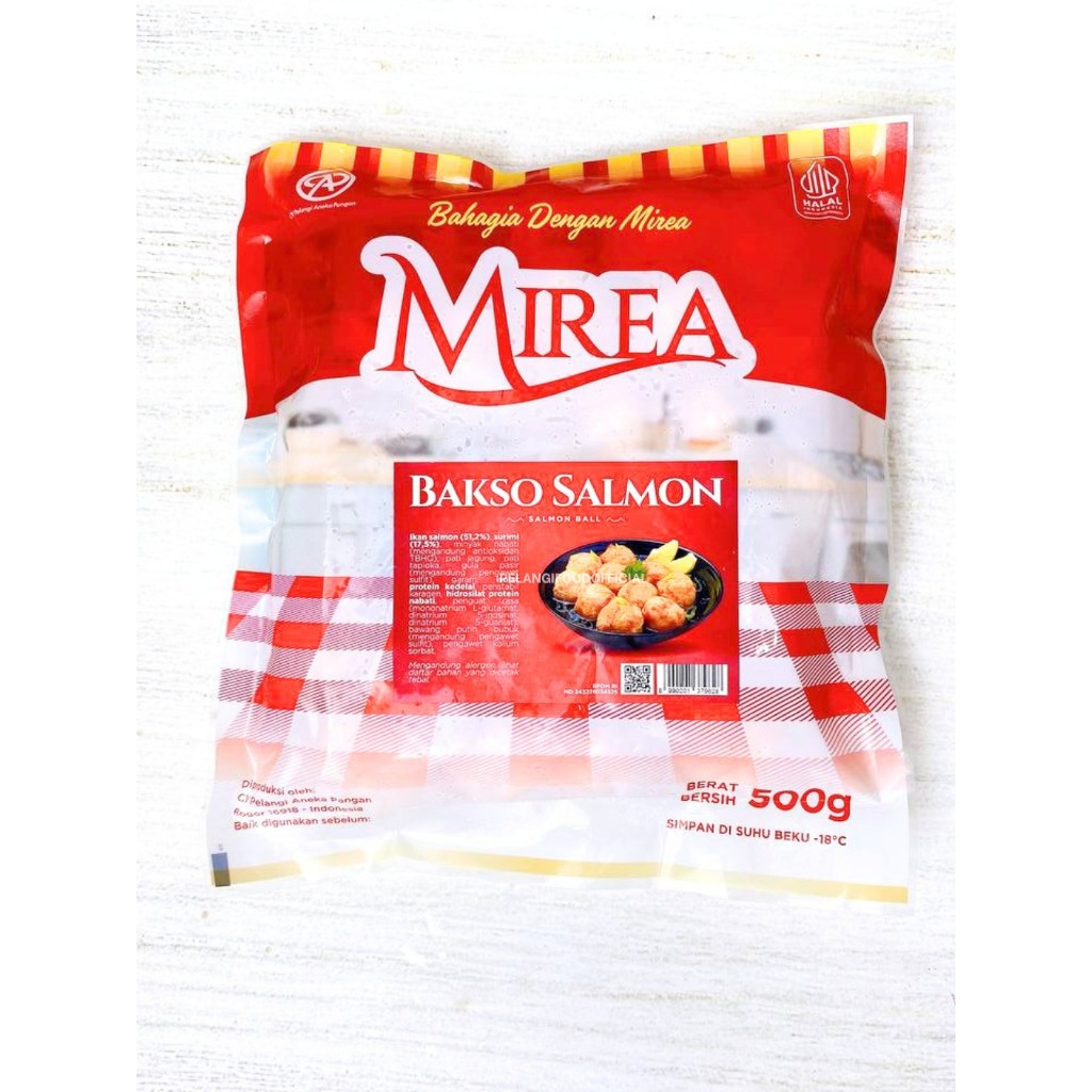 

MIREA Bakso Salmon 500 Gram - Bakso Ikan Rasa Salmon