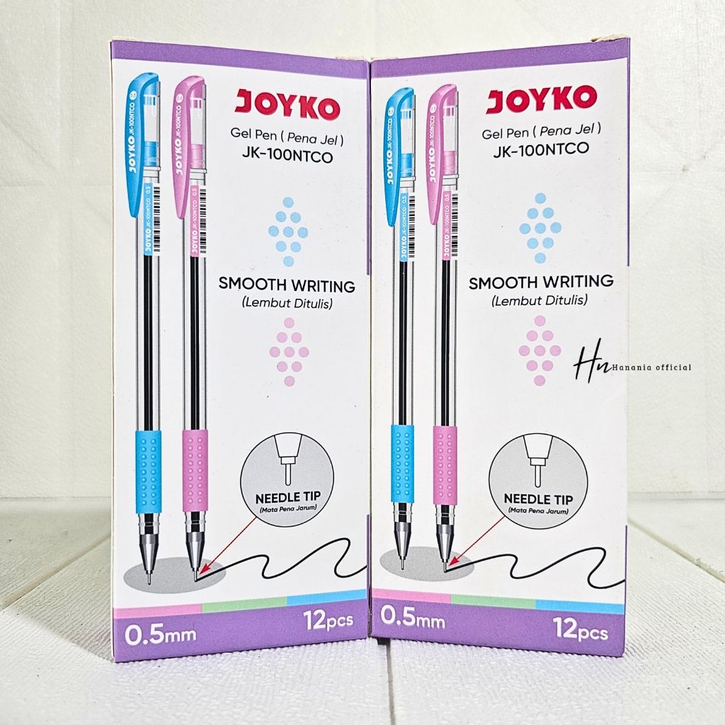 

(12PCS/SET ) PULPEN GEL JOYKO /PULPEN MURAH/PULPEN JOYKO ORIGINAL/PULPEN SEKOLAH/KETAJAMAN 0.5MM JK 100NTCO