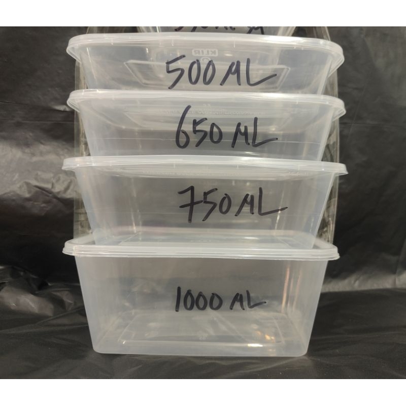 twinwall kotak persegi panjang ukuran 500ml,650ml,750ml,1000ml 1pak isi 25pcs