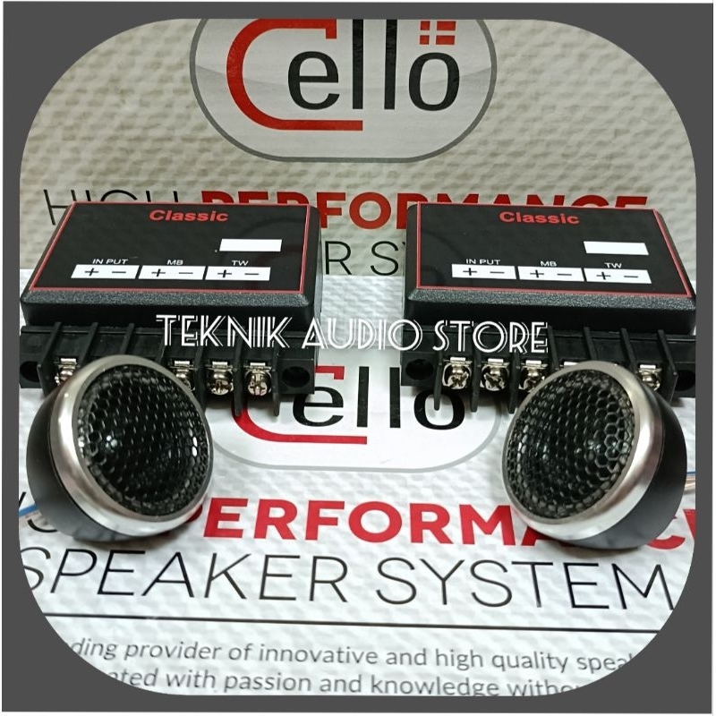 Tweeter Soft Dome D20 Cello 1.5inch include Crossover 2Way Classic