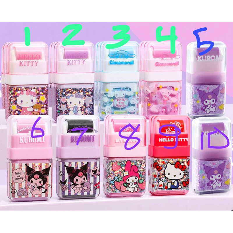 

Penghapus Sanrio Roller Cinnamorol Melody Hellokitty Kuromi