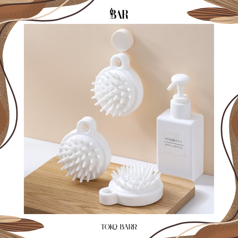 Sisir Keramas Anti Ketombe / Sisir Keramas Silikon Putih