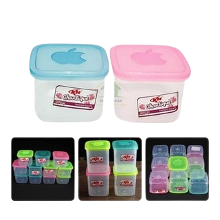 Toples Segi Mini serbaguna Murah KH Chantique / Chantique Square Sealware / Toples Mini Kotak Penyim