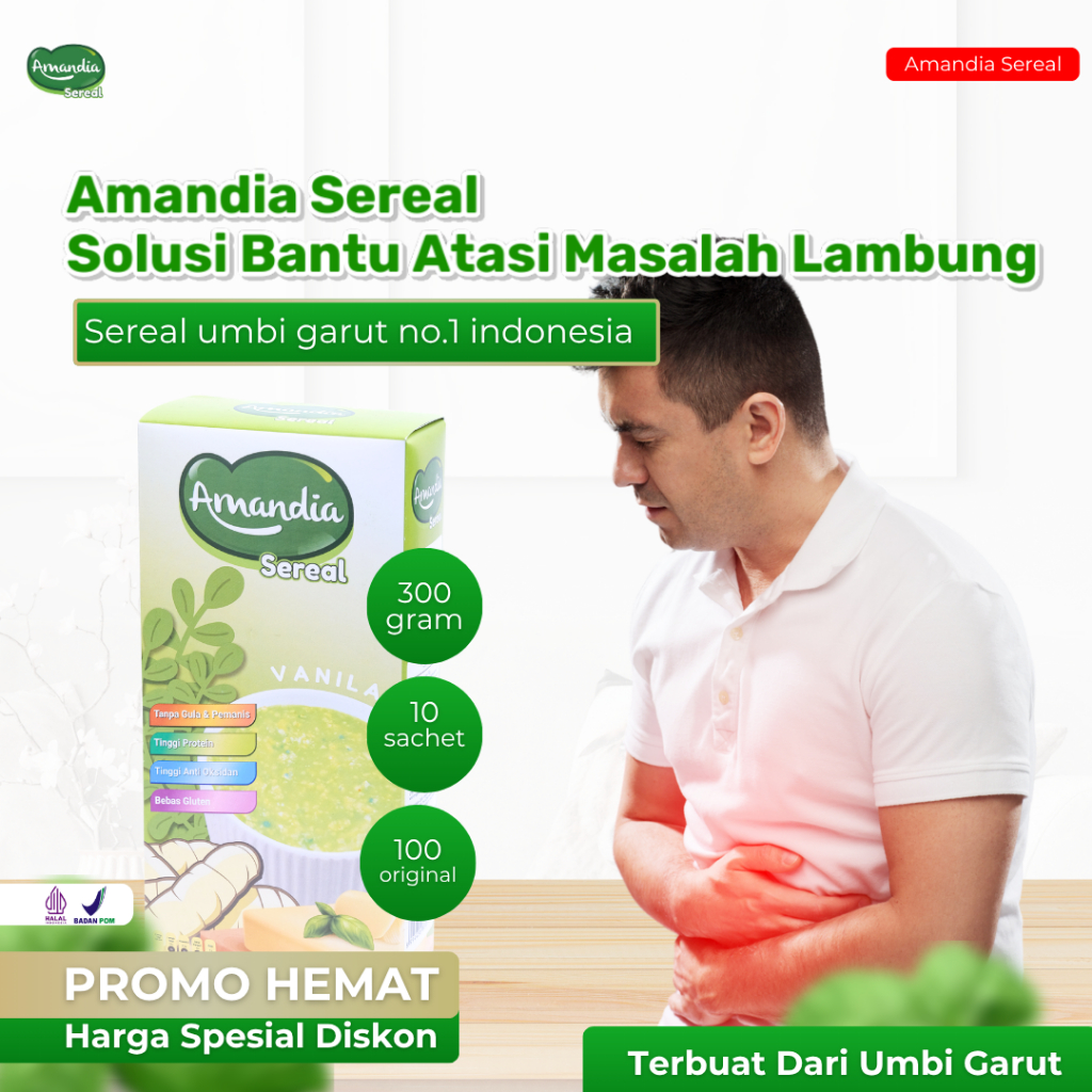 

Amandia Sereal Umbi Garut Solusi Ampuh Atasi Masalah Lambung - Paket 1 Box