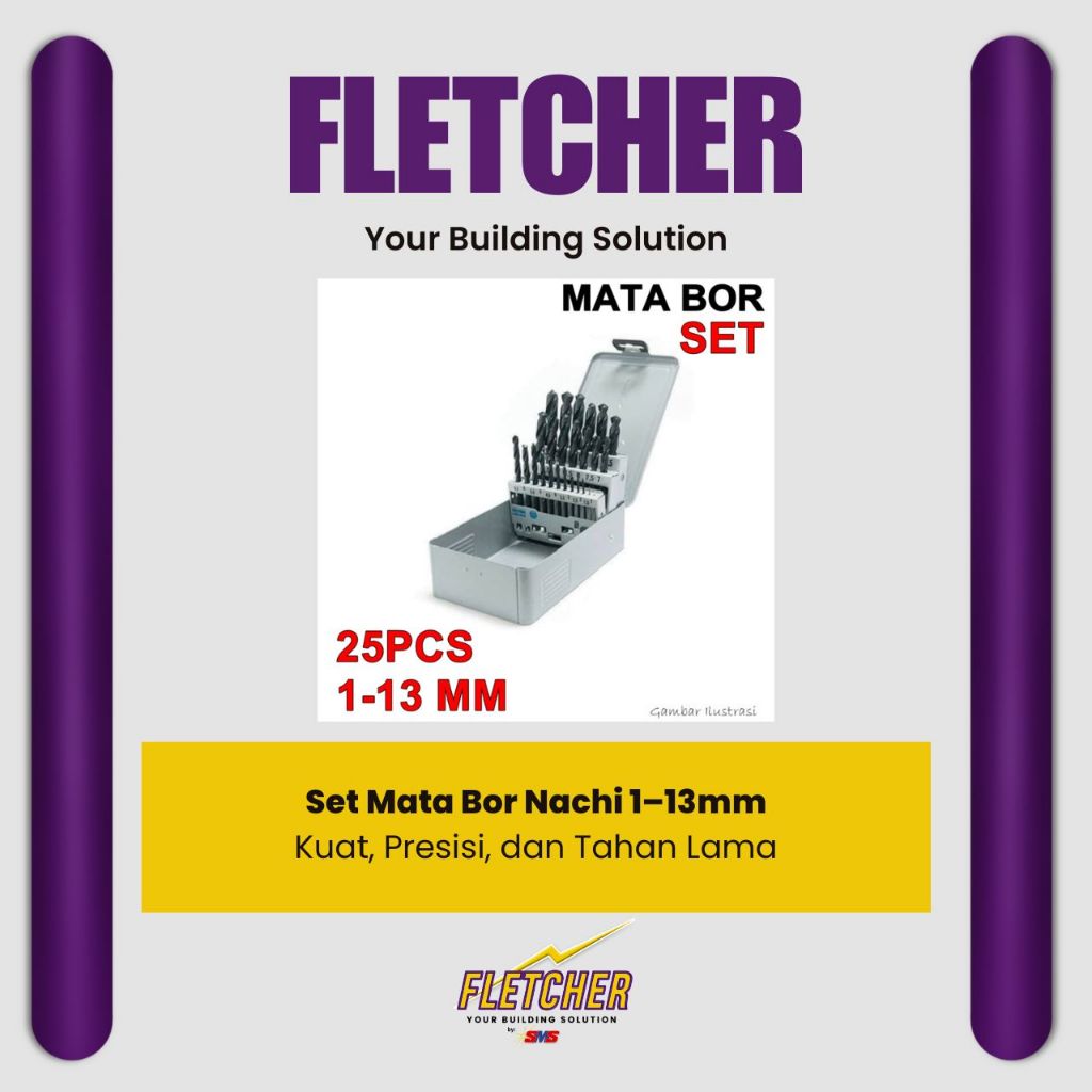 Set Mata Bor Nachi 1–13mm / Set Mata Bor Lengkap