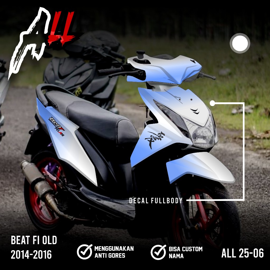 (COD) TERBARU NEW Stiker Decal Full Body Beat FI OLD 2014 2015 2016 - NEW Decal Sticker Modifikasi D