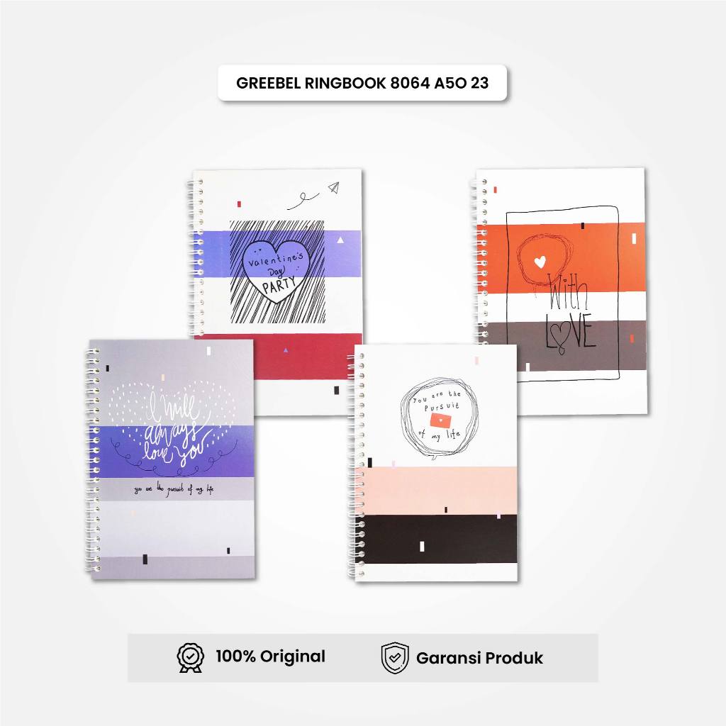 

GREEBEL NoteBook Buku Tulis Ring (RING BOOK 8064 A5C 23) / Buku Tulis Catatan NoteBook Buku Ring / IStationery