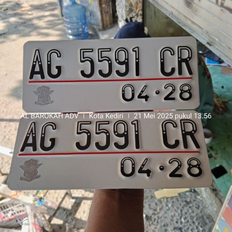 Plat Nomer Motor Baut Tanam