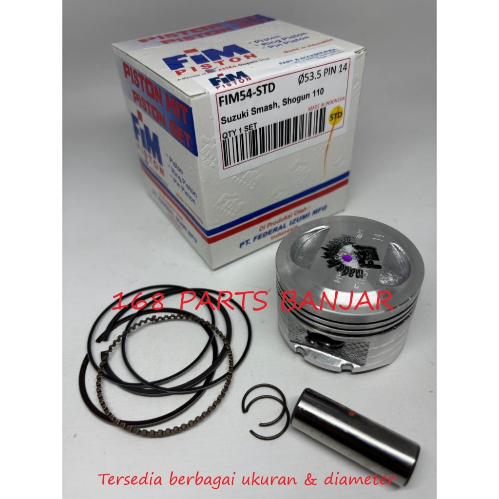 Piston Fim 54 Smash Shogun 110 / 125 Ukuran 53.50 54.00 54.50 54.75 55.00 55.25 55.50