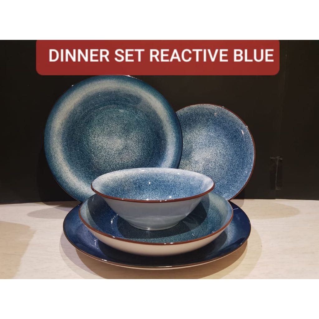 PIRING HOKITA ( REACTIVE BLUE ) | PIRING SAJI MAKANAN