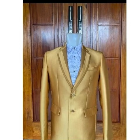 setelan jas pengantin jas weding jas formal pria warna gold