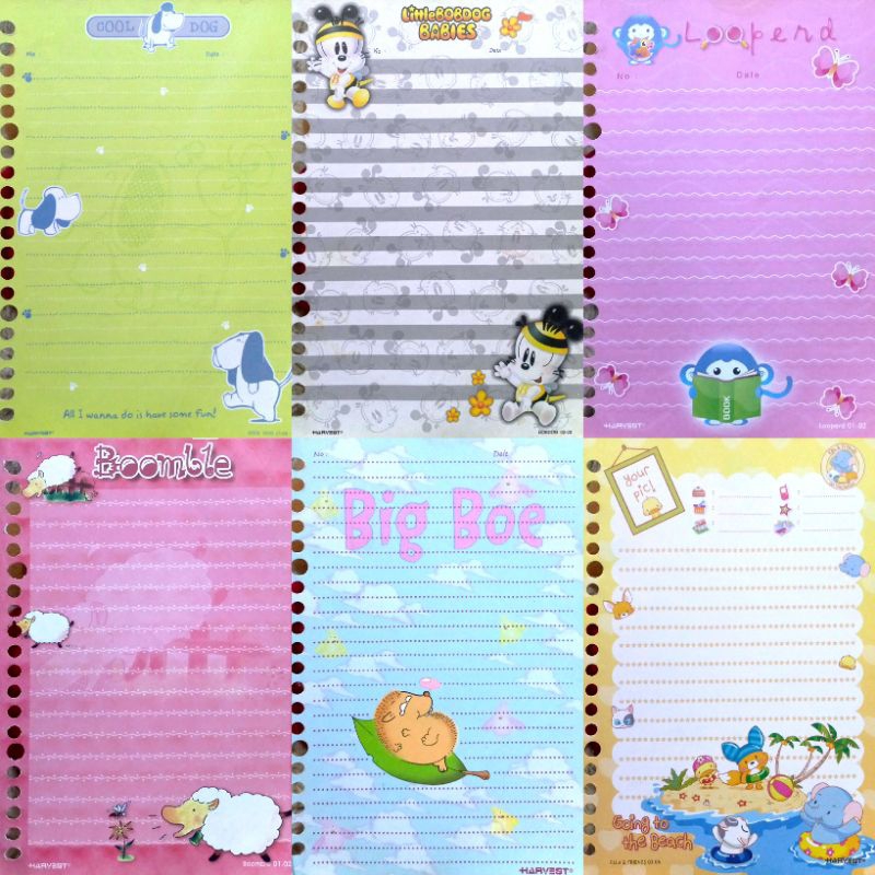 

[ RARE - BACA DESKRIPSI ‼️ ] isi kertas binder HARVEST animal series langka loose leaf A5