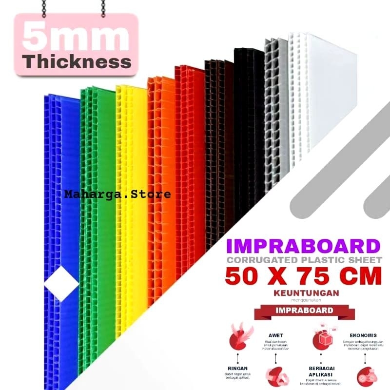 

Impraboard 5mm 75x50cm / 50x75cm PP Board Impraboard Art Board Plastik Corrugated Plastic Sheet
