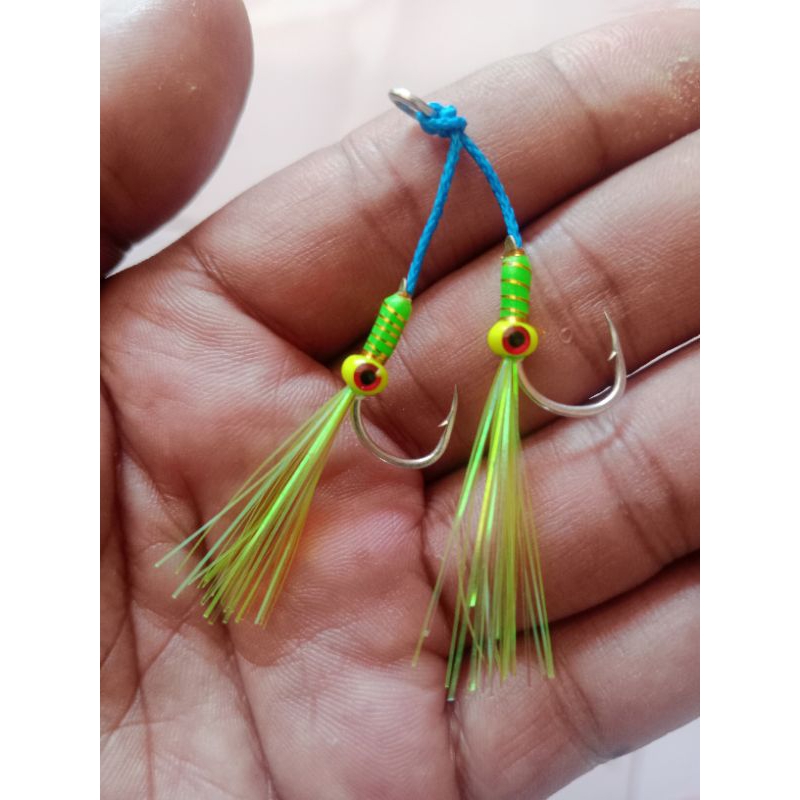 assist hook micro jig iseama /assist hook micro glow in the dark