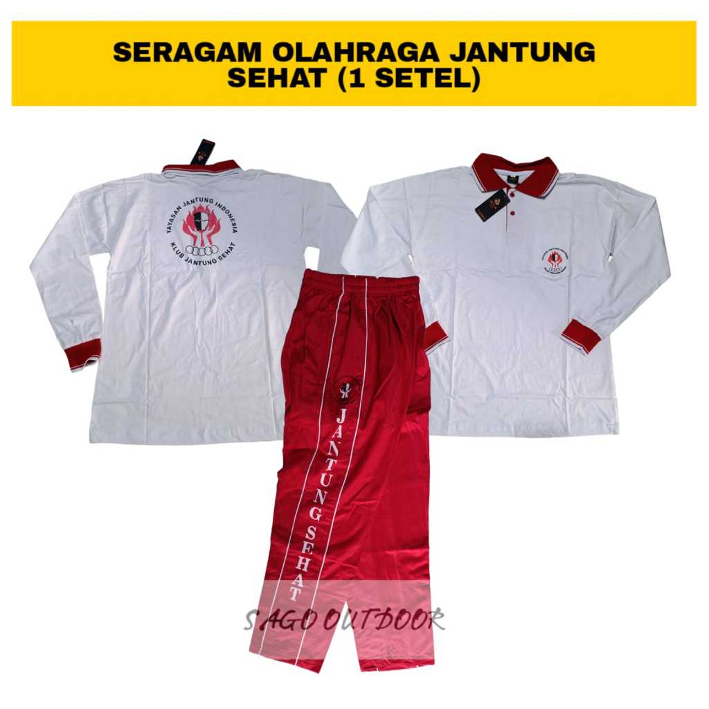 Seragam Olah Raga Senam Jantung Sehat ( 1 setel )