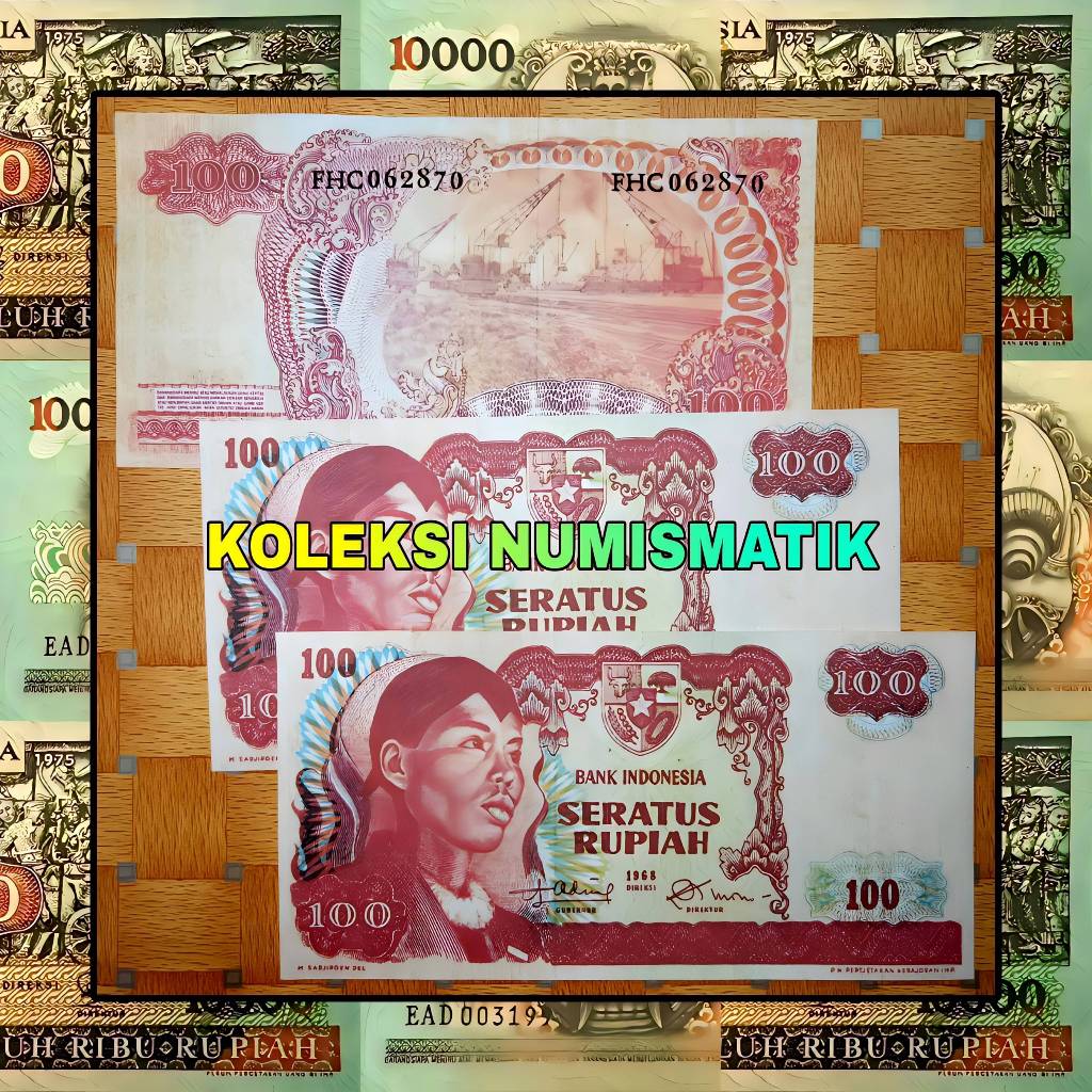 SOUVENIR REPRO UANG KERTAS KUNO INDONESIA 100 RUPIAH JENDERAL SOEDIRMAN 1968