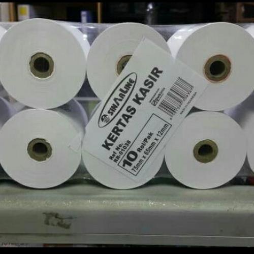 

KERTAS KASIR ROLL SinarLine 75 x 65 x 12 MM ( 1 ROLL ) (1 ply)