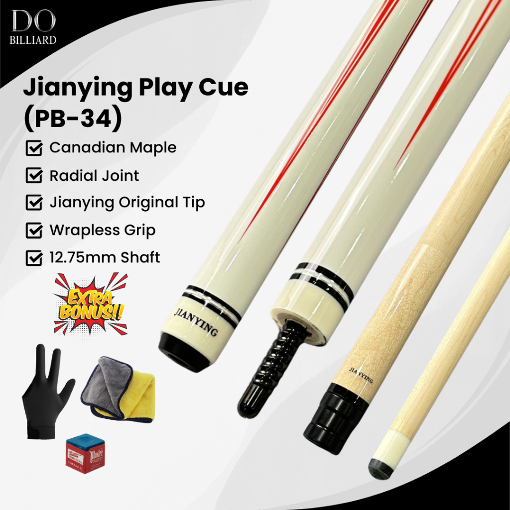 Stick Billiard JIANYING PB-34 Play Cue / Stick Billiard Jianying PB 34 Play Cue