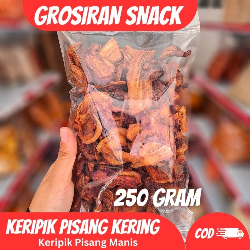

250 GRAM Keripik Pisang Sale Kering Manis Renyah / Keripik Sale Kering Manis