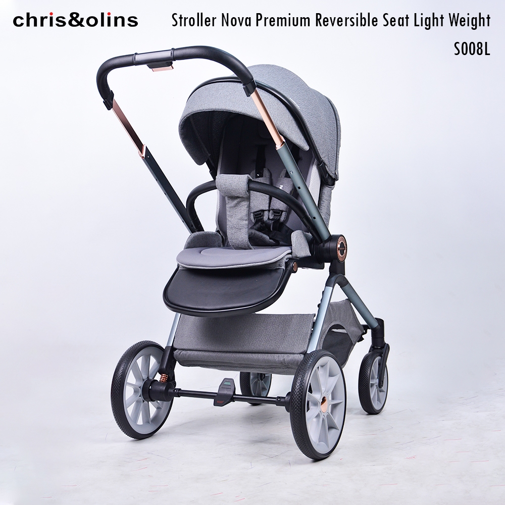 Garansi 1 Tahun ChrisOlins S008L Baby Stroller Nova Premium Reversible Seat Kereta Dorong Lipat Bayi