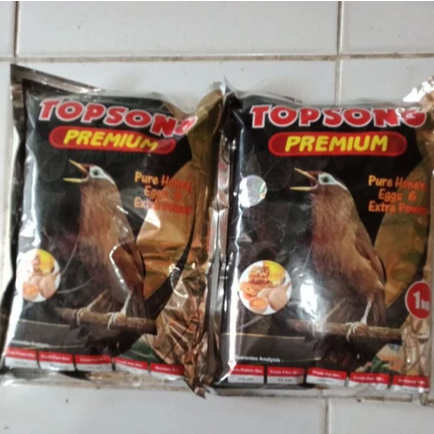 topsong premium pakan voer burung murai hwamei