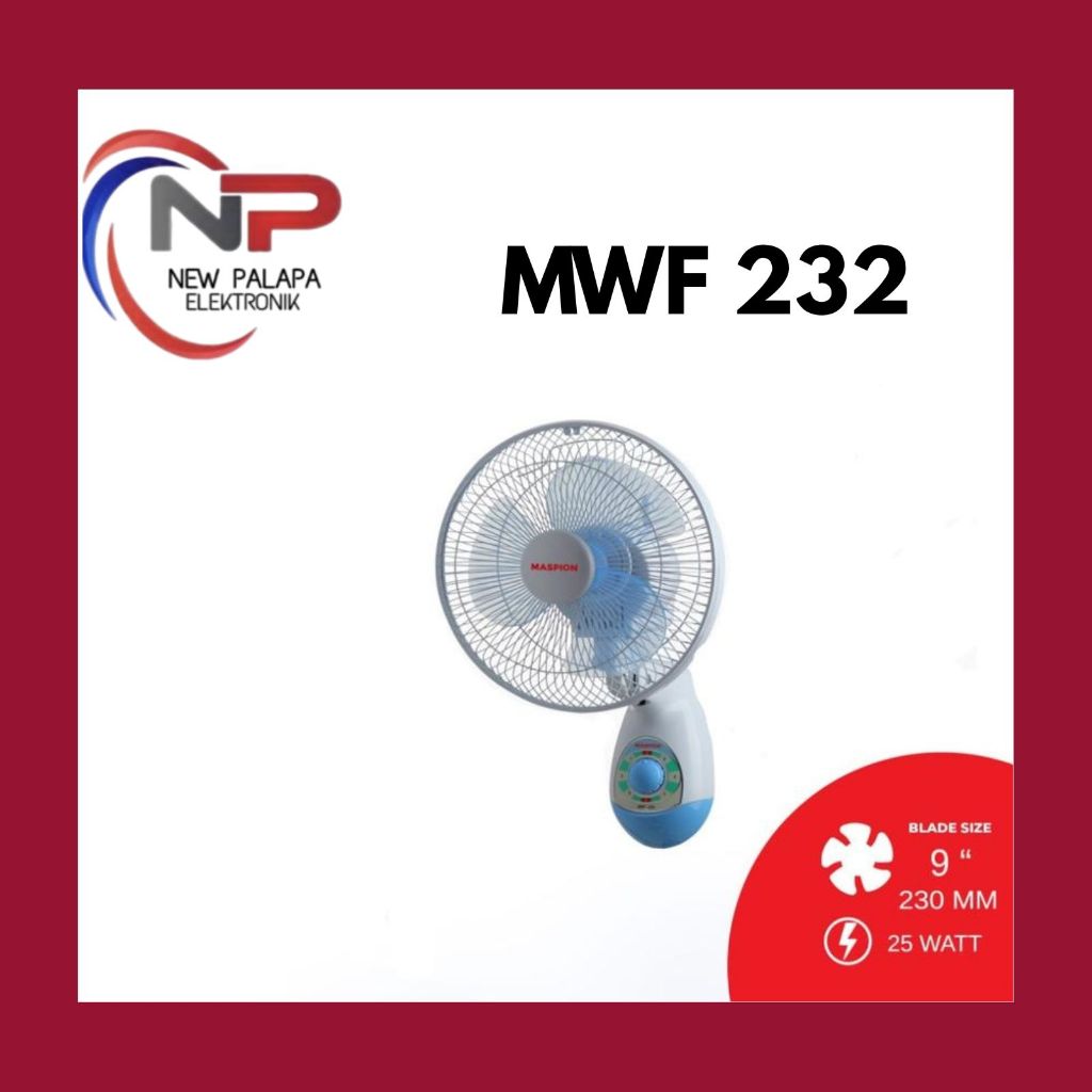 WALL FAN MASPION 9 MWF-232/ KIPAS ANGIN DINDING MASPION 9"/ KIPAS ANGIN TEMBOK MASPION