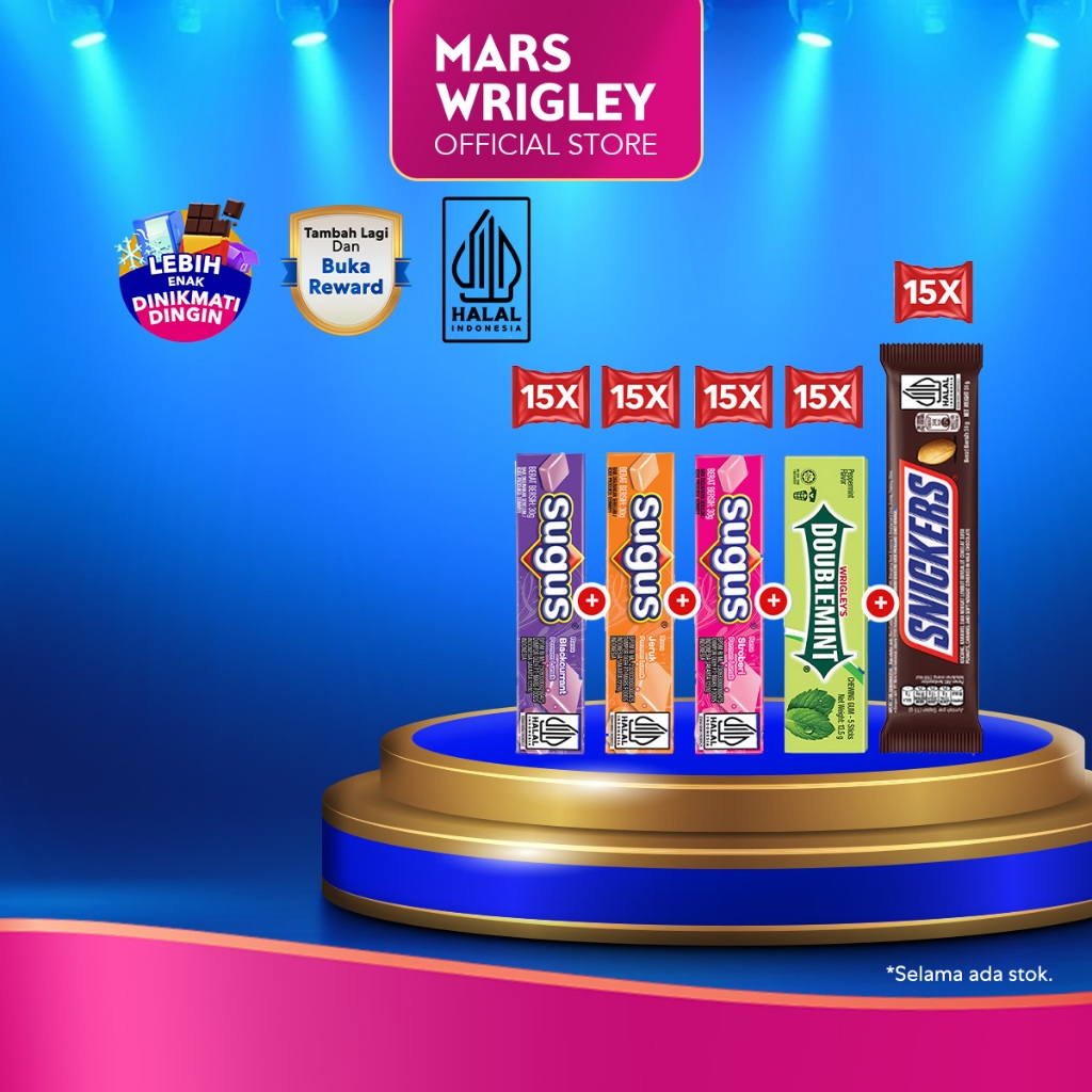 

SUGUS SNICKERS DOUBLEMINT Bundle Cemilan Large Size