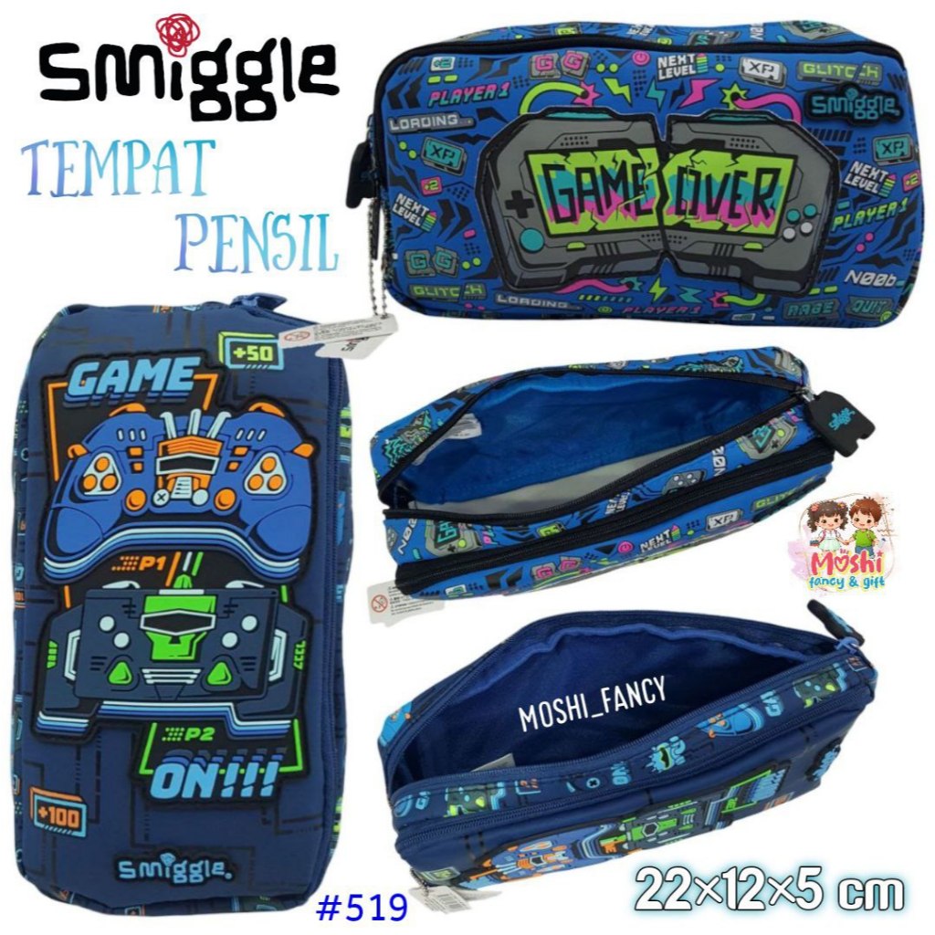 

Tempat Pensil Smiggle Game On / Pencil Case Smiggle Game Anak Laki-Laki Boy / Tempat Pensil Anak Laki-Laki Virtual Game
