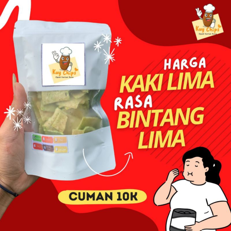 

Opak Singkong Kuy Chips 50g – Snack Renyah Rasa [Rumput Laut/Keju/Pedas/Balado/Jagung Manis/Ayam Lada Hitam]