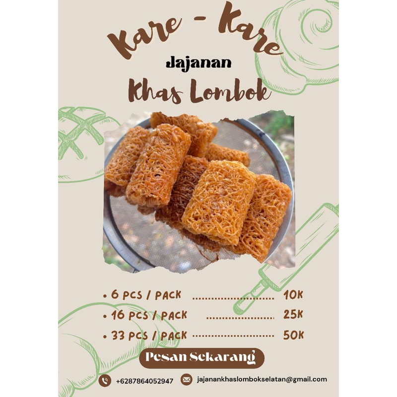 Jajan Khas Lombok Kare-kare