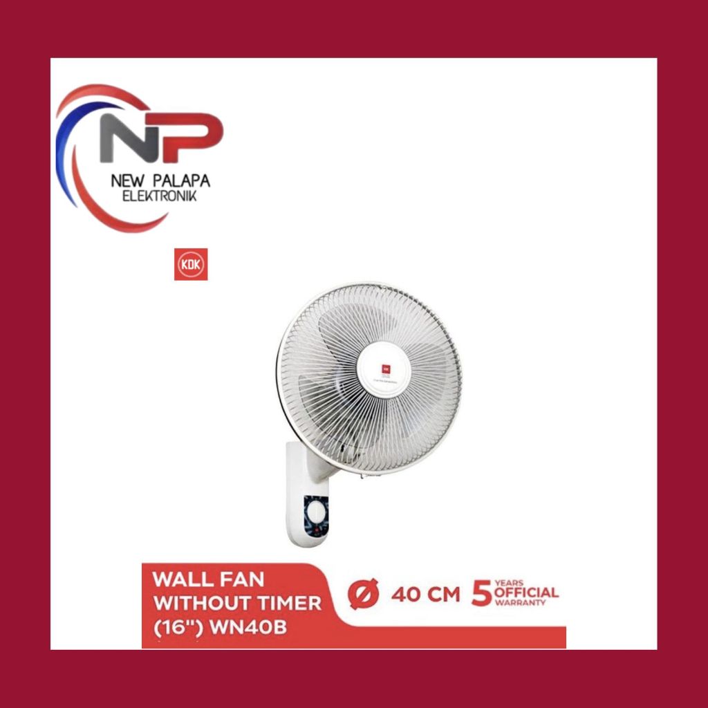 KDK WALL FAN 16 INCH WN-40B/ KIPAS ANGIN DINDING KDK 16 INCH/ KIPAS ANGIN TEMBOK KDK 16"